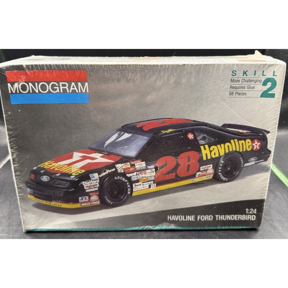 Monogram Davey Allison #28 Havoline Ford Thunderbird Model Kit 1991 Sealed